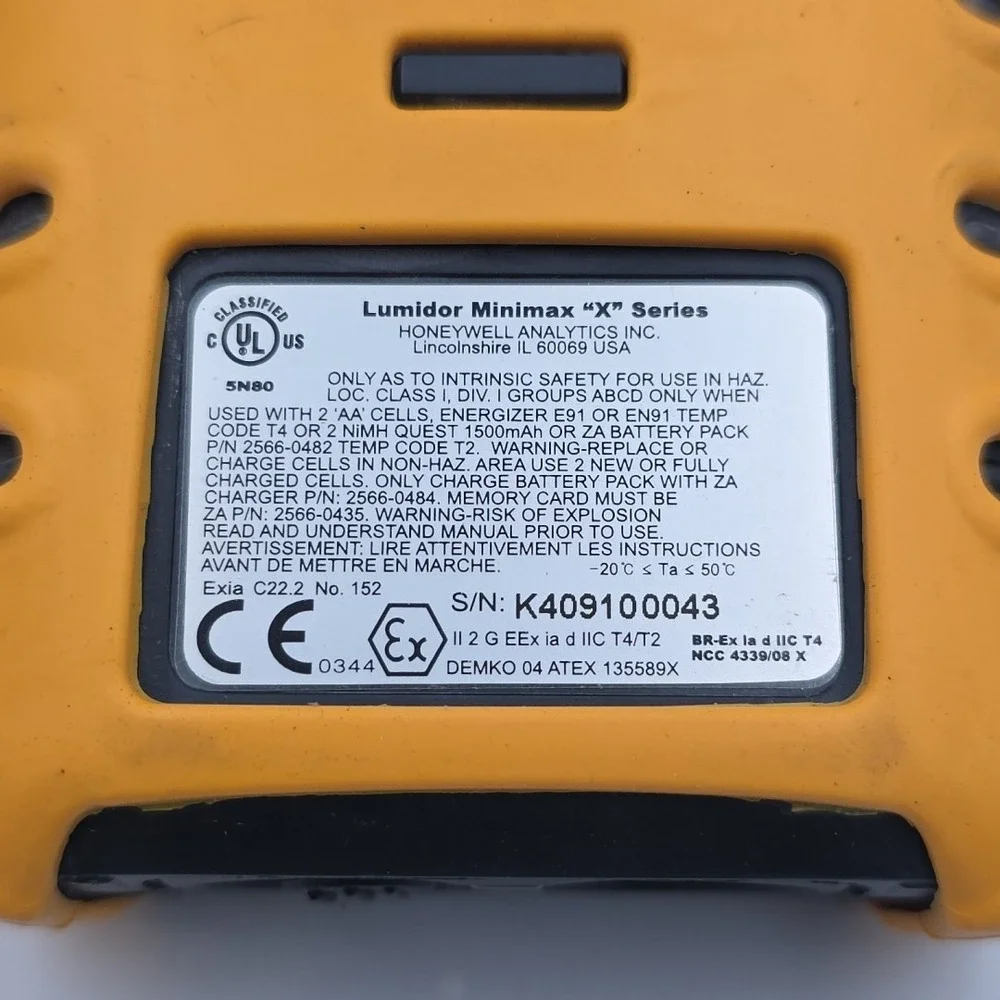 Honeywell Lumidor Minimax X4 Series Portable Multi - Gas Detector